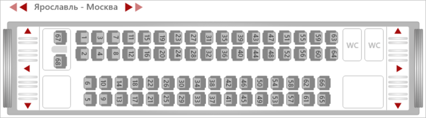 Места в Ласточке схема. Схема вагона электрички Ярославль Москва. Ласточка Москва Ярославль схема вагона. Поезд 806 Ласточка схема мест.